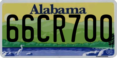 AL license plate 66CR700