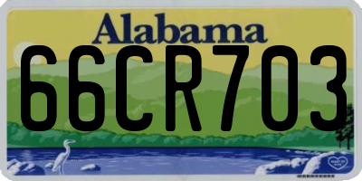AL license plate 66CR703