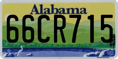 AL license plate 66CR715