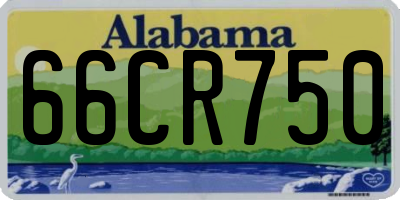 AL license plate 66CR750