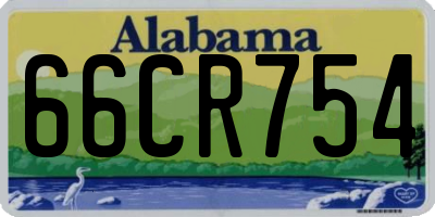 AL license plate 66CR754