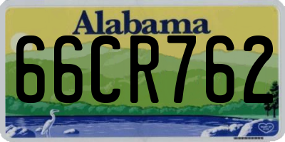 AL license plate 66CR762