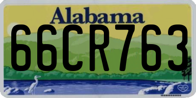 AL license plate 66CR763