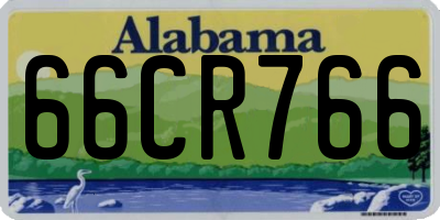 AL license plate 66CR766