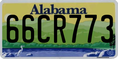 AL license plate 66CR773