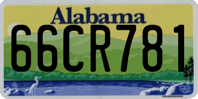 AL license plate 66CR781