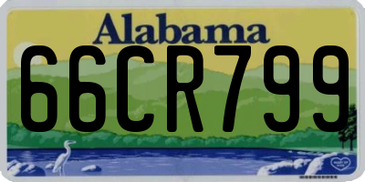 AL license plate 66CR799
