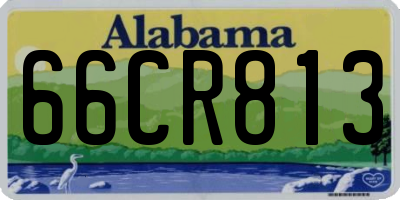 AL license plate 66CR813
