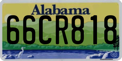AL license plate 66CR818