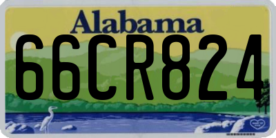 AL license plate 66CR824