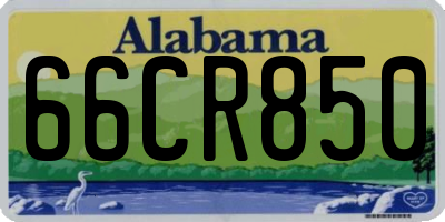 AL license plate 66CR850