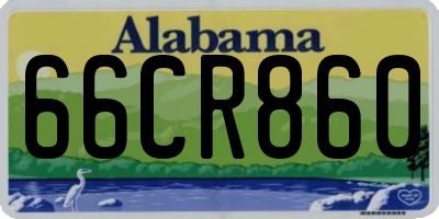 AL license plate 66CR860