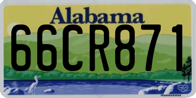 AL license plate 66CR871