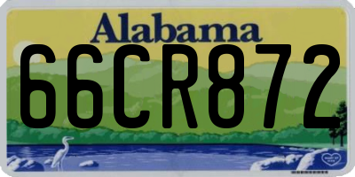 AL license plate 66CR872