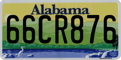 AL license plate 66CR876