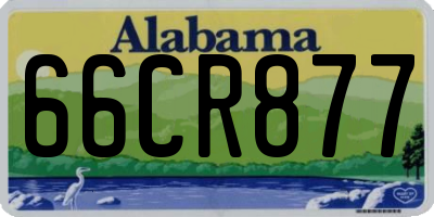AL license plate 66CR877