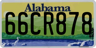 AL license plate 66CR878