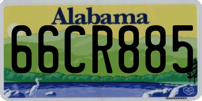 AL license plate 66CR885