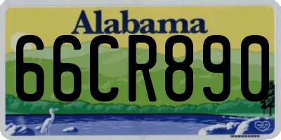 AL license plate 66CR890