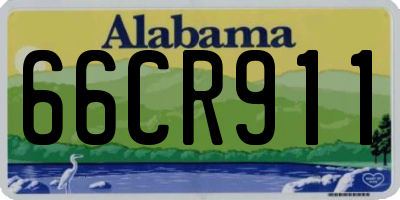 AL license plate 66CR911