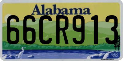 AL license plate 66CR913