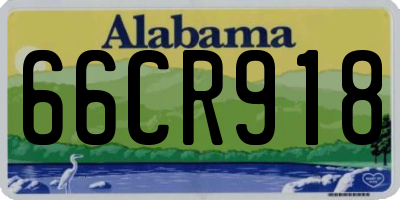 AL license plate 66CR918
