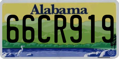 AL license plate 66CR919