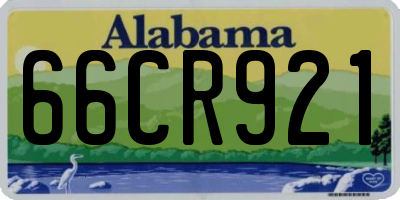 AL license plate 66CR921