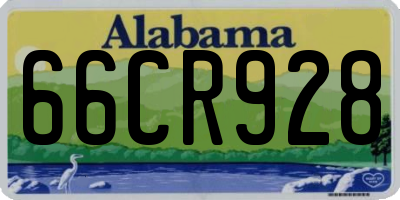 AL license plate 66CR928