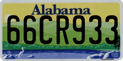 AL license plate 66CR933