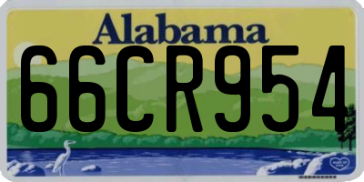 AL license plate 66CR954