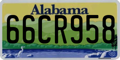 AL license plate 66CR958