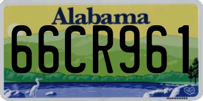 AL license plate 66CR961