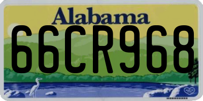 AL license plate 66CR968