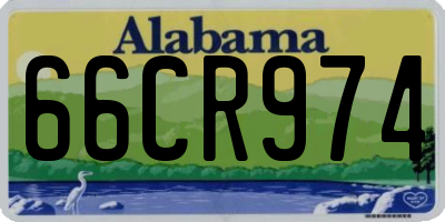 AL license plate 66CR974