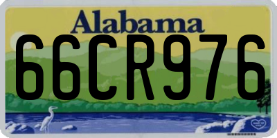 AL license plate 66CR976
