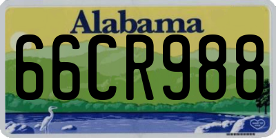 AL license plate 66CR988