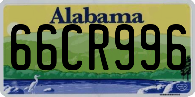 AL license plate 66CR996