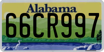AL license plate 66CR997