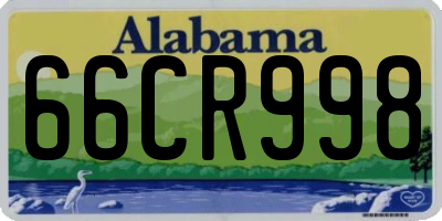 AL license plate 66CR998
