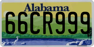 AL license plate 66CR999