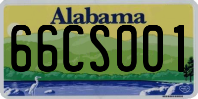 AL license plate 66CS001