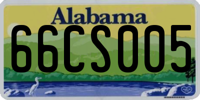 AL license plate 66CS005