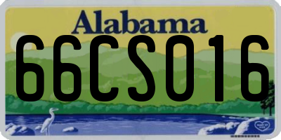 AL license plate 66CS016