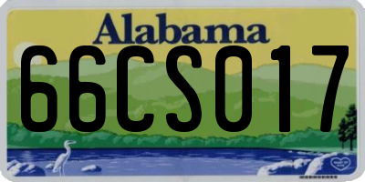 AL license plate 66CS017