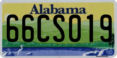 AL license plate 66CS019