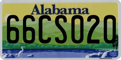 AL license plate 66CS020