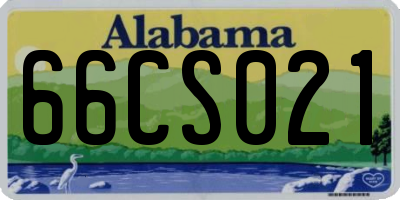 AL license plate 66CS021