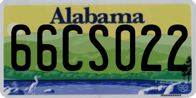 AL license plate 66CS022