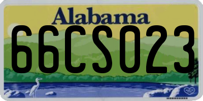 AL license plate 66CS023